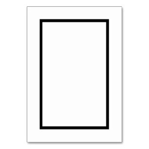 Numeração De Mesa Placa de número de tabela de Vazios preto e branco