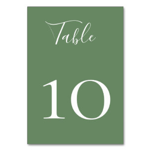 Numeração De Mesa Placa de Número de Tabela Verde Sage
