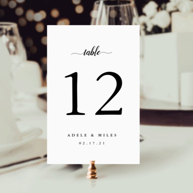 Numeração De Mesa Placa de Número Personalizada de Tabela Preta e Br (Criador carregado)