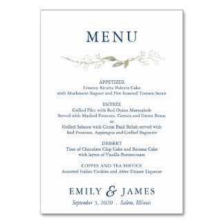 Numeração De Mesa Placa do menu Gypsophila Wreath