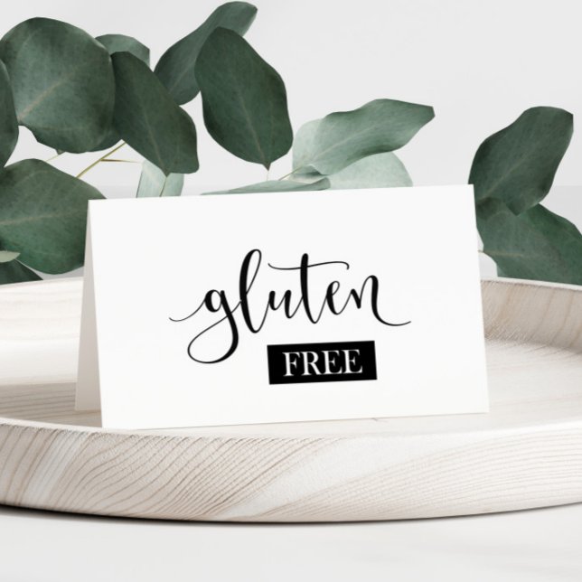Numeração De Mesa Placa Gluten Free Mesa Tent (Criador carregado)