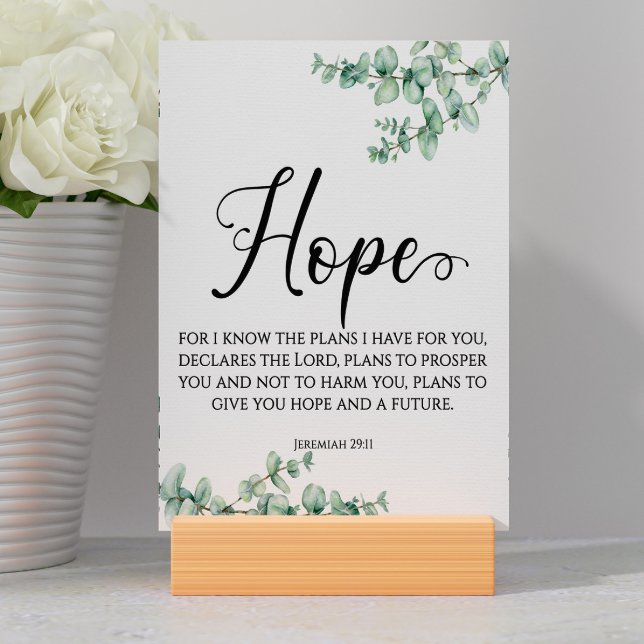 Numeração De Mesa Placa Jeremiah Verse da Bíblia Moderna (Criador carregado)