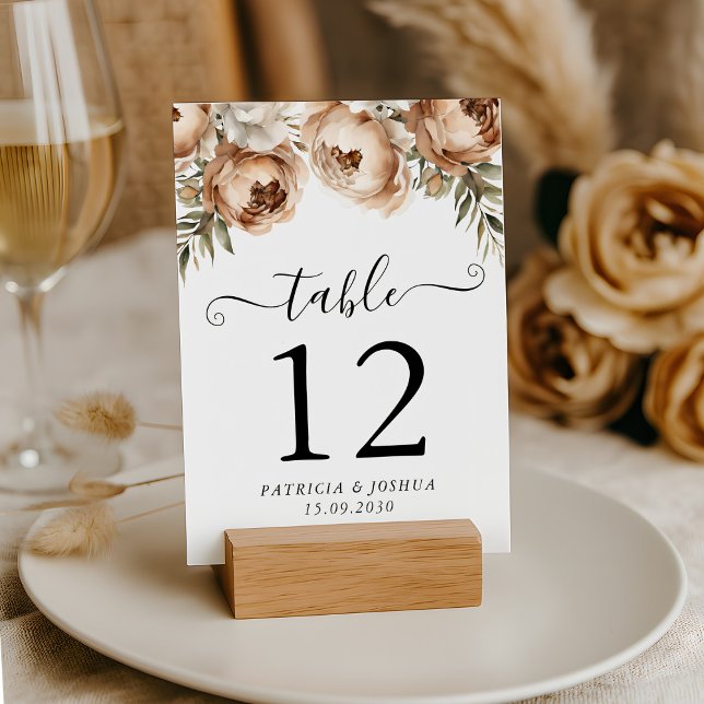 Numeração De Mesa Placa Número Da Mesa De Casamento Rustic Boho Dupl (Criador carregado)