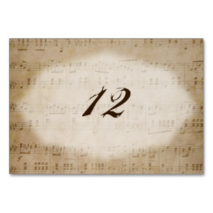 Numeração De Mesa Placas com números de tabela Música 2 da Planilha 