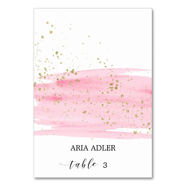 Numeração De Mesa Placas De Escorrega De Água E Dourado Casamento (Frente)