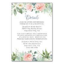 Placas de Invólucro Floral de Casamento Dusty Blue