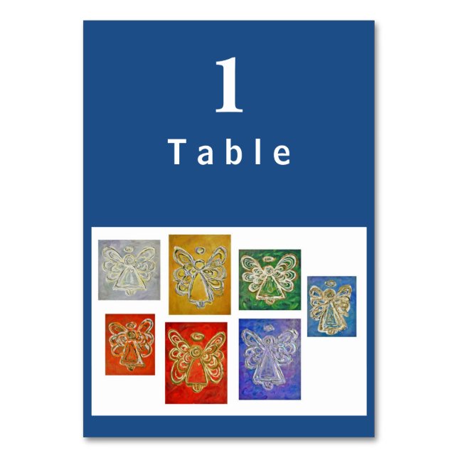 Numeração De Mesa Placas de Mesa personalizadas Angel Series (Frente)