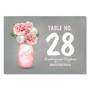 Numeração De Mesa Placas de mesa pintadas de pedras de flores cor-de