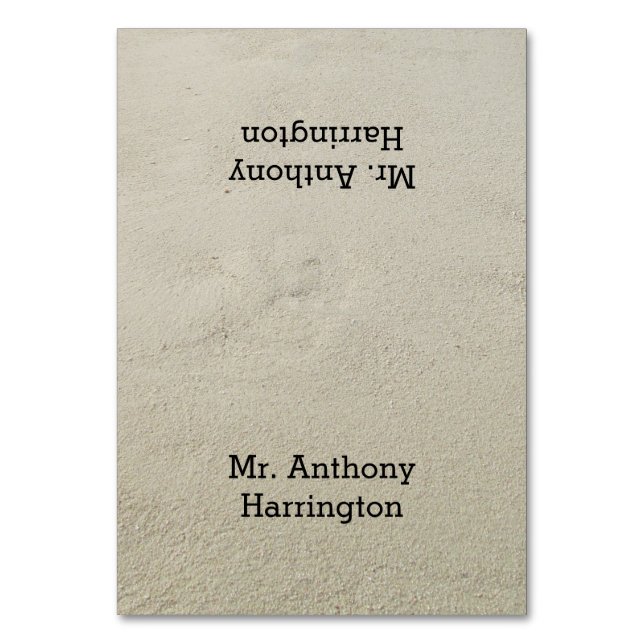 Numeração De Mesa Placas de Modelo de Nome de Areia da Praia (Frente)