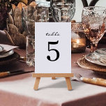 Numeração De Mesa Placas de Número de Tabela de Casamento Mínimo Mod<br><div class="desc">Mínimos,  modernos,  cartões de números de mesas de casamento. Edite o número e adicione ao carrinho. Repita até ter todas as cartas de que precisa.</div>