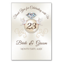 Placas de Número de Tabela de Casamento Personaliz