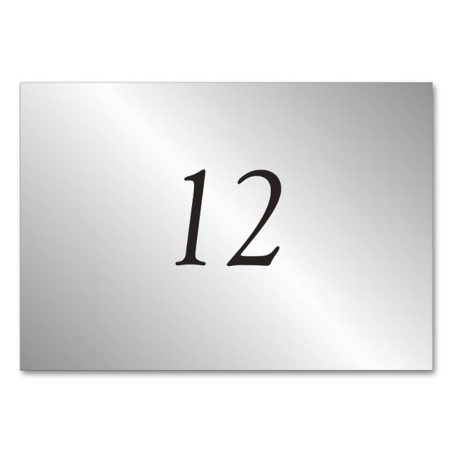 Numeração De Mesa Placas de Número de Tabela de Prata (Frente)