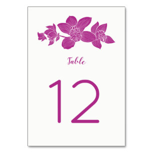 Numeração De Mesa Placas de números de tabela plorais de orquídea ma