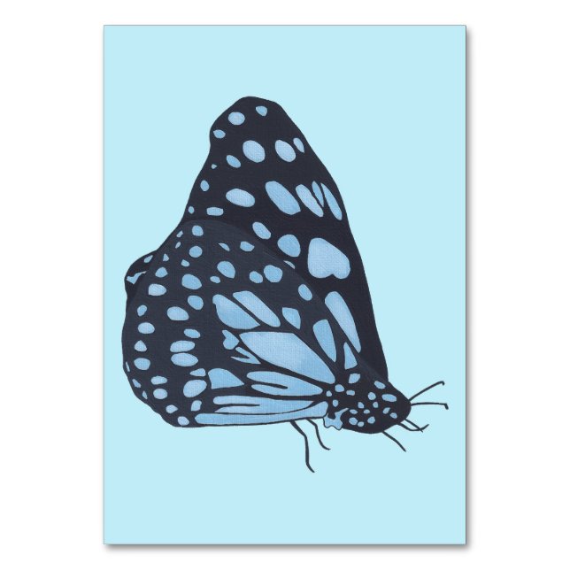 Numeração De Mesa Placas-lanternas para leitura de borboletas pretas (Frente)