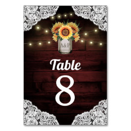 Numeração De Mesa Placas Números De Mesa De Casamento De Sunflower M