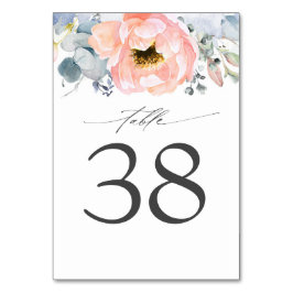 Numeração De Mesa Placas Números De Tabela De Casamento Azul Pessegu