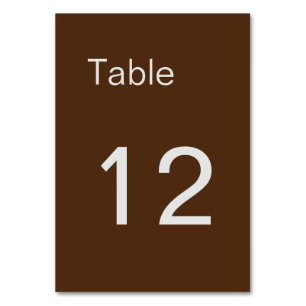 Numeração De Mesa Planície Clássica Mínima Castanha