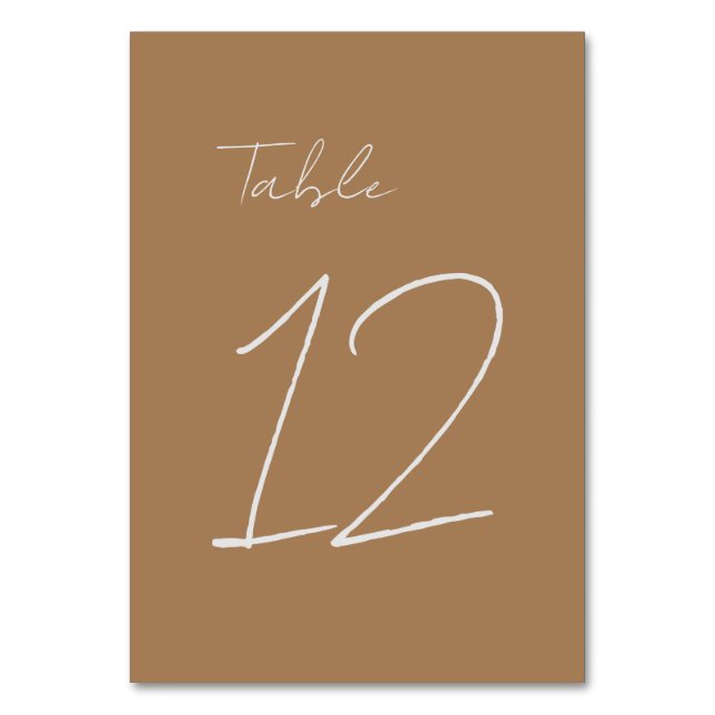 Numeração De Mesa Planície Minimalista Clássica Clara (Frente)