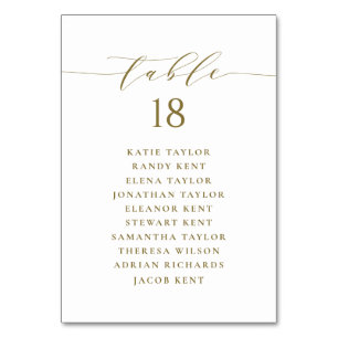 Numeração De Mesa Plano de Casamento de Casamento de Script Minimali