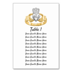 Numeração De Mesa Plano de Mesa de Casamento com Anel Claddagh Inici