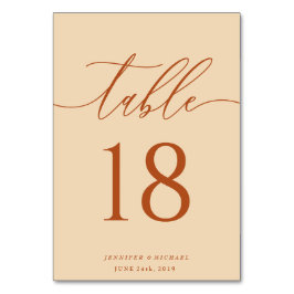 Numeração De Mesa Plano de ocupação de teracotta