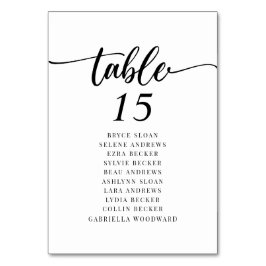 Numeração De Mesa Plano Elegante de Sessão de Script