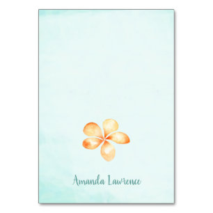 Numeração De Mesa Plumeria Island Personalizada Plumeria Place Cards
