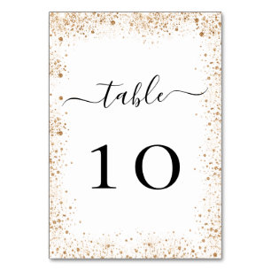 Numeração De Mesa Pó de ouro branco casado