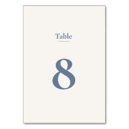 Numeração De Mesa Poeira Azul Minimalista Moderno Asento Elegante