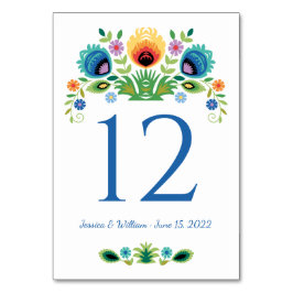 Numeração De Mesa Poloneses Flores Lavanda e Amarelo