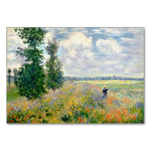Numeração De Mesa Poppy Fields perto do Argenteuil por Claude Monet