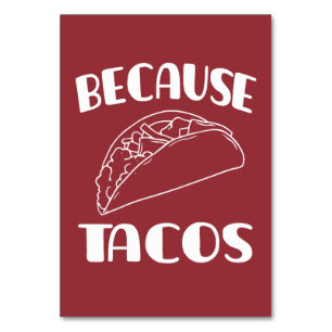 Numeração De Mesa Por causa dos Tacos