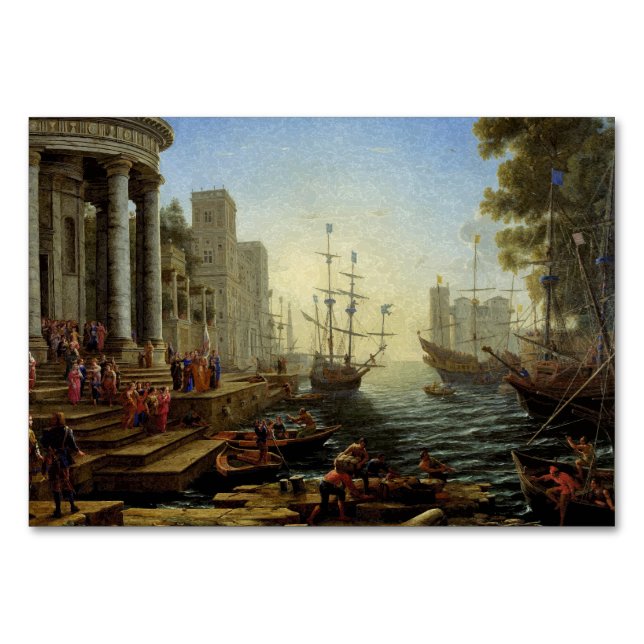 Numeração De Mesa Porto marítimo com a Embarcação de Santa Úrsula (Frente)