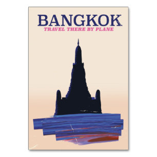 Numeração De Mesa Poster de viagens Bangkok Wat Poh