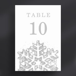 Numeração De Mesa Prata de Casamento de Natal Simples