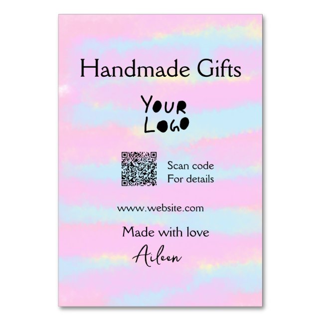 Numeração De Mesa Presentes feitos à mão de pequenas empresas fazem  (Frente)