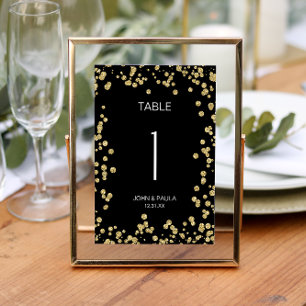 Numeração De Mesa Preto e Branco Elegante