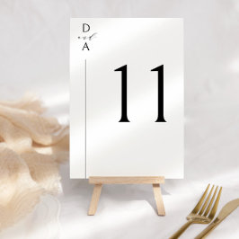 Numeração De Mesa Preto e branco mínimos ultra-modernos