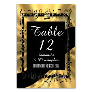 Numeração De Mesa Preto e ouro personalizado