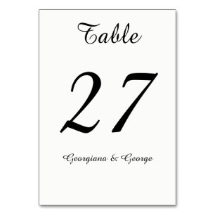 Numeração De Mesa Preto simples, liso, minimalista, elegante &