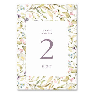 Numeração De Mesa Primavera Boho Wildflower Pampas Wedding