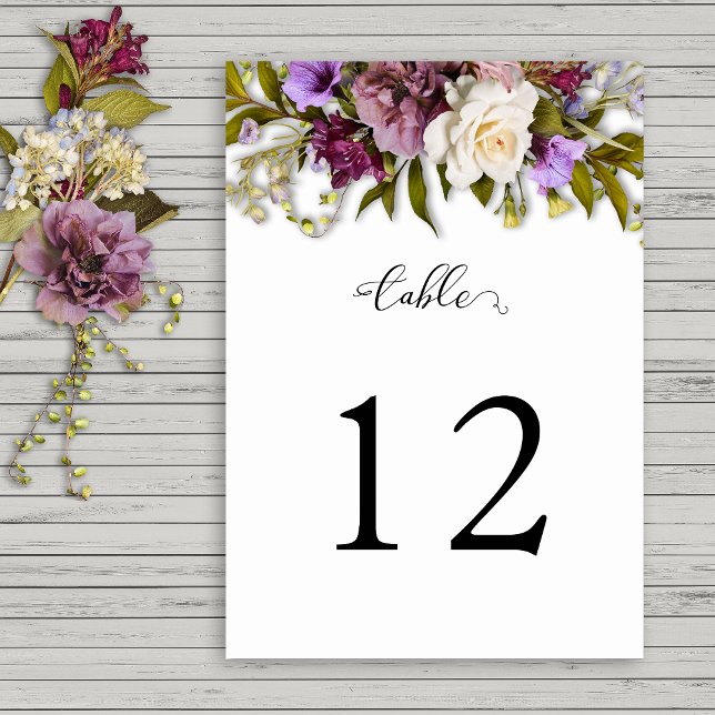 Numeração De Mesa Primavera Floral Rustic Wedding (Criador carregado)