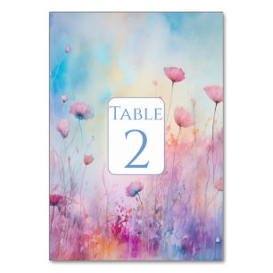 Numeração De Mesa Primavera Garden Blue Pink Lavanda