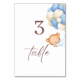 Numeração De Mesa Primeiro aniversario dos Balões de Urso da Madeira