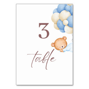 Numeração De Mesa Primeiro aniversario dos Balões de Urso da Madeira