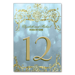 Numeração De Mesa Princesa Azul do número   da mesa