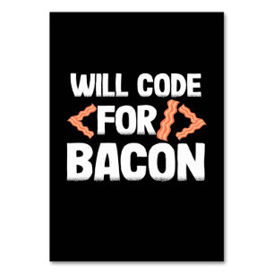 Numeração De Mesa Programador Codificará Para Bacon