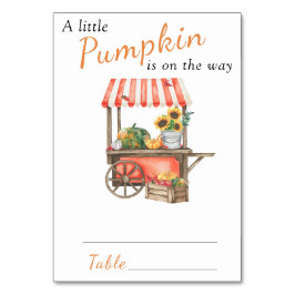 Numeração De Mesa Pumpkin está no caminho Chá de fraldas de boas-vin