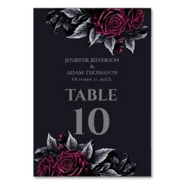 Numeração De Mesa Purple Gothic Halloween Alternative Wedding