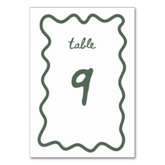 Numeração De Mesa Quadro 9